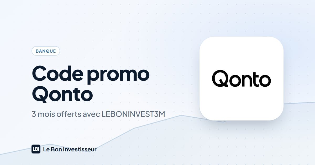 Code promo Qonto : 3 mois offerts avec LEBONINVEST3M
