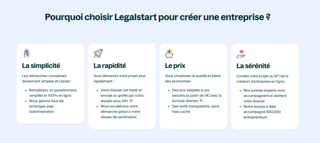 Pourquoi choisir Legalstart