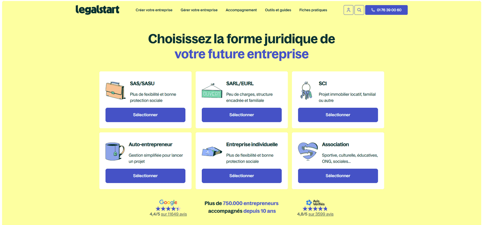 Tarifs Legalstart 2026 : le vrai prix de chaque service