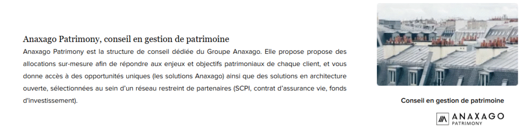 En apprendre plus sur Anaxago et ses services Anaxago Patrimony