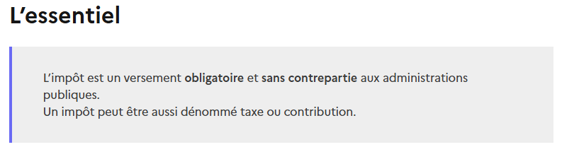 C'est quoi un impôt