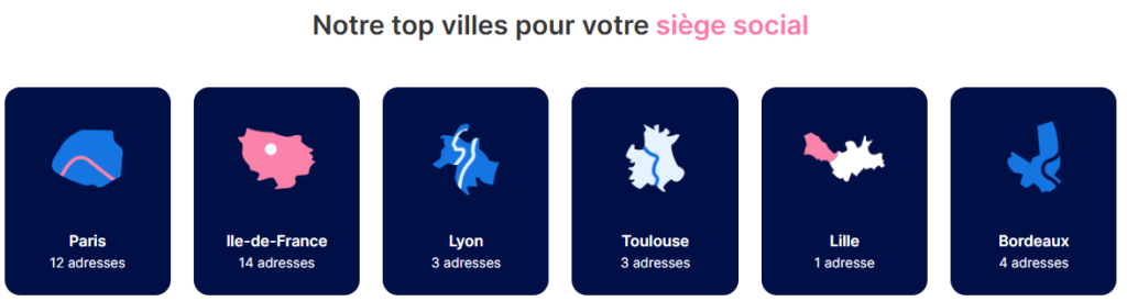 Paris, Lyon, Toulouse, Marseille