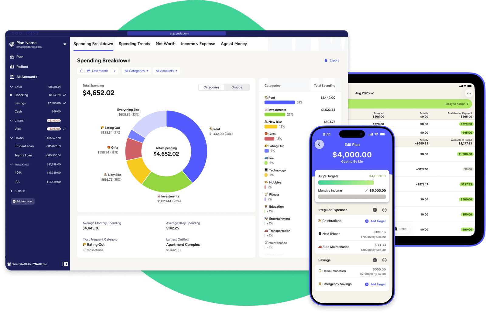 Interface Ynab