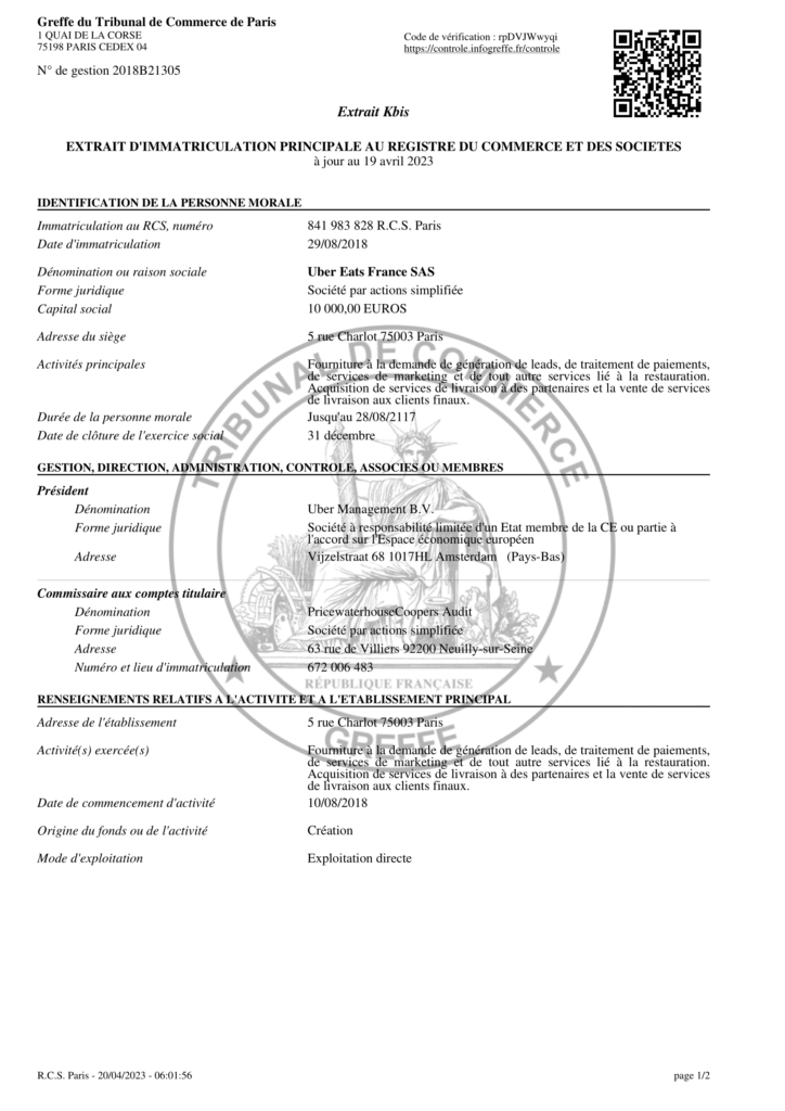 Comment créer une EURL : en 5 étapes clés Extrait de KBIS