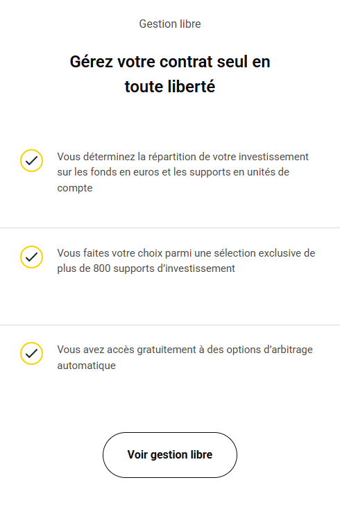 Placement direct gestion libre