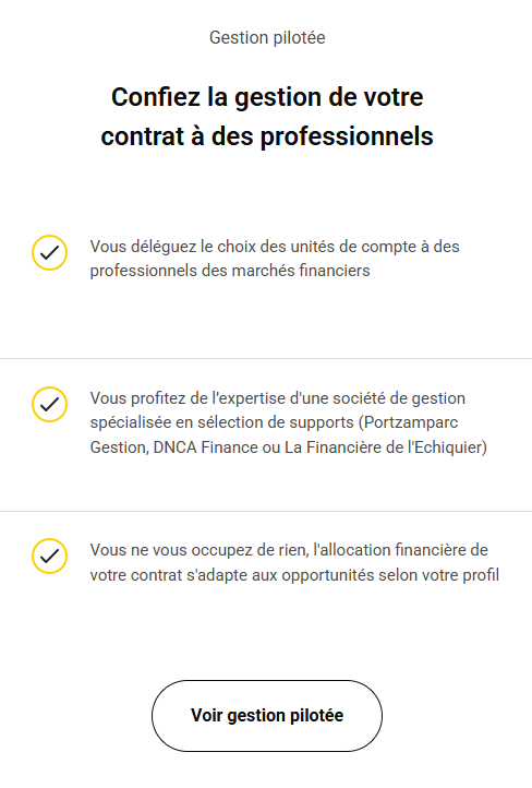 Placement direct gestion pilotée